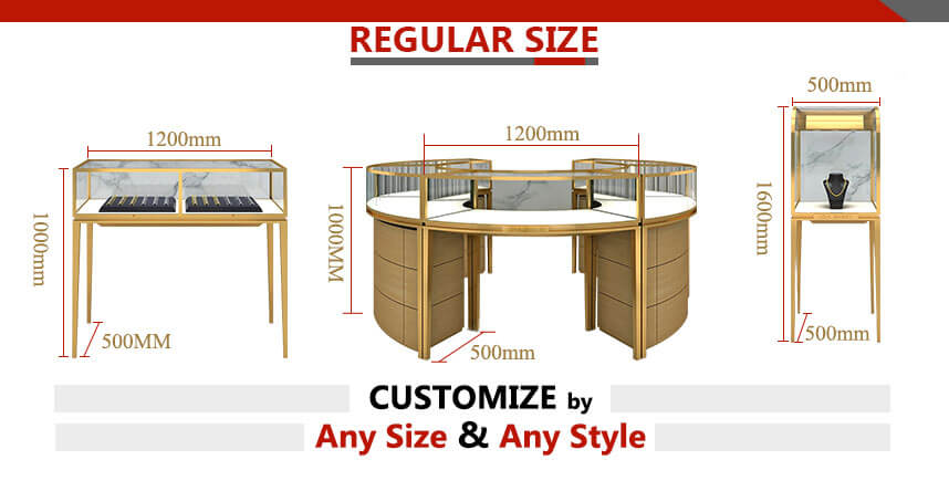 jewellery display stands size