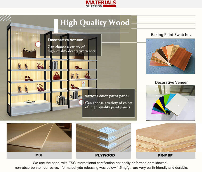 shoe display rack wooden