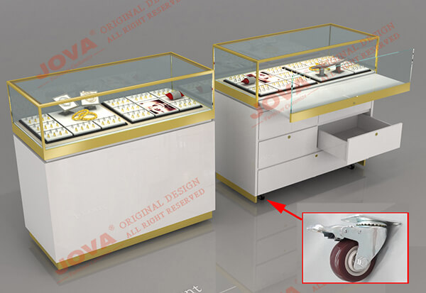 portable jewelry display cases with wheels