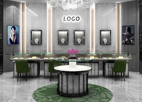 marble jewellery counter display