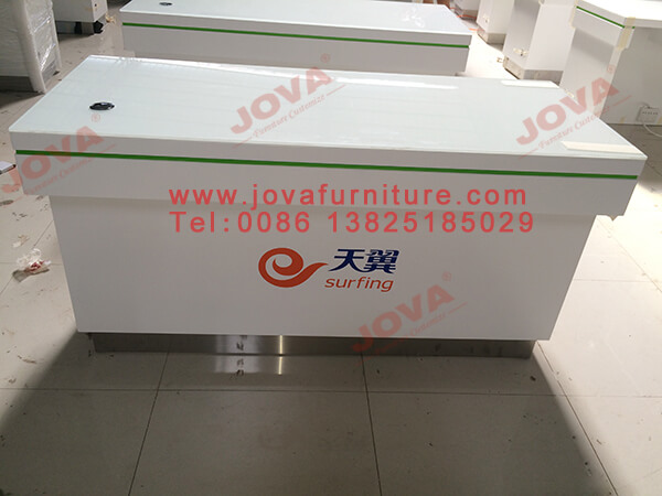 wooden shop counter