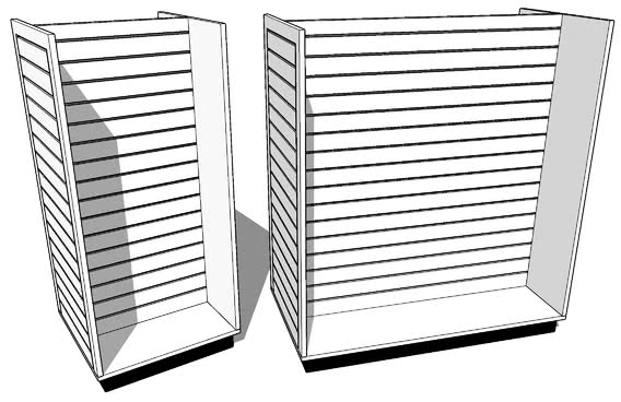 h-unit slatwall retail display systems