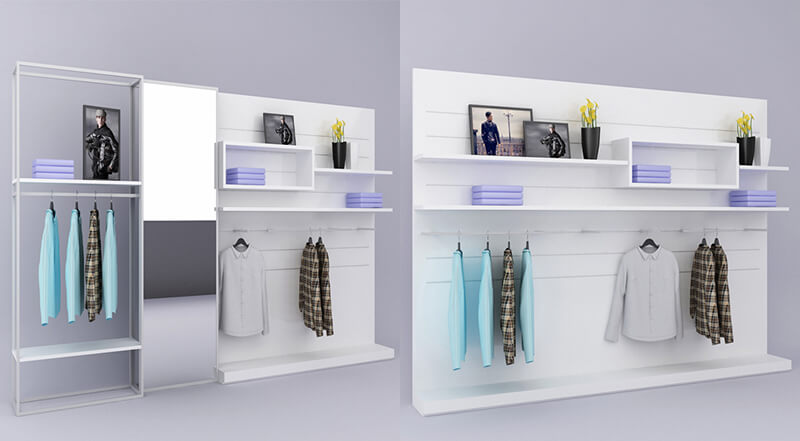 shop fitting display shelves