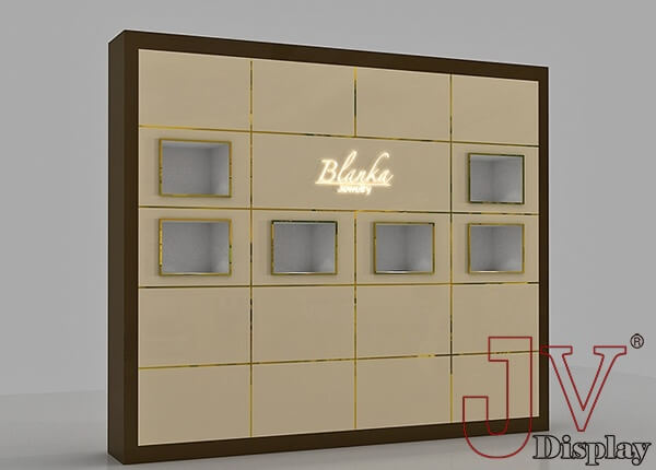 Wall mount jewelry showcases