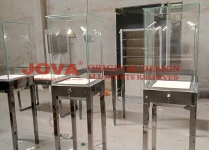 عرض حالة الزجاج لساعة المجوهرات بوتيك