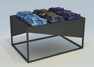 metal display table