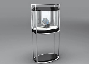 round display case pedestal