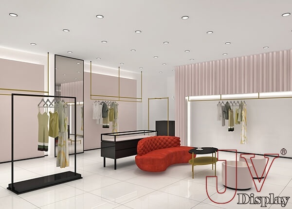 retail store shelves and displays