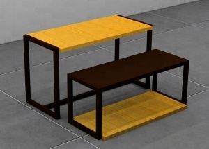 2 piece nesting table set