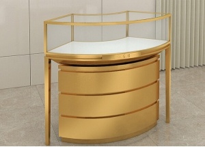 Curved jewellery counter