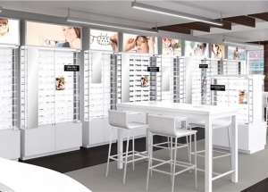 optical shop wall display