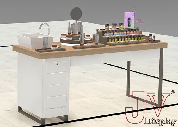 makeup display table
