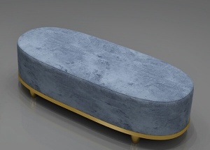 grey velvet stool