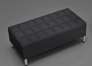 black leather stool