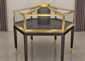 hexagon display cases